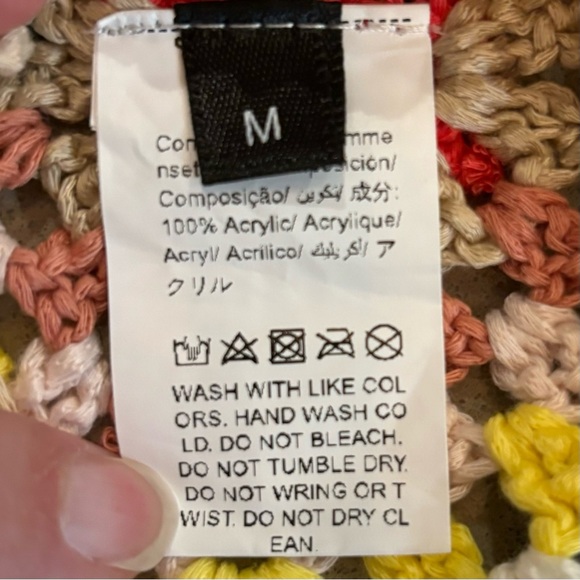 Shein Embroidery Bohemian Knitted Top size Medium Multicolor - Picture 5 of 7